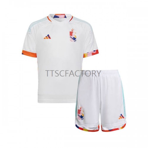 Belgija Dres Dječji Gostujući Svjetsko prvenstvo 2022 Kratkih Rukava Belgija Dres Dječji Gostujući Svjetsko prvenstvo 2022 Kratkih Rukava